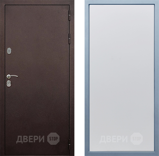 Входная металлическая Дверь Дива МД-40 Медь Н-1 Белый