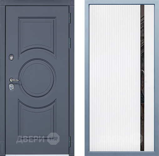 Входная металлическая Дверь Дива МХ-30 STR МХ-46 Белый матовый