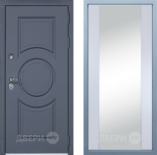 Дверь Дива МХ-30 STR Д-15 Зеркало Белый