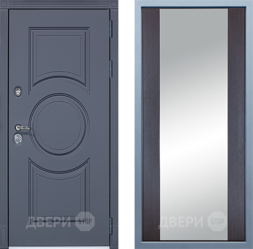 Входная металлическая Дверь Дива МХ-30 STR Д-15 Зеркало Венге