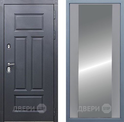 Входная металлическая Дверь Дива МХ-29 STR Д-15 Зеркало Силк Маус