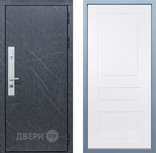 Входная металлическая Дверь Дива МХ-26 STR Н-13 Белый