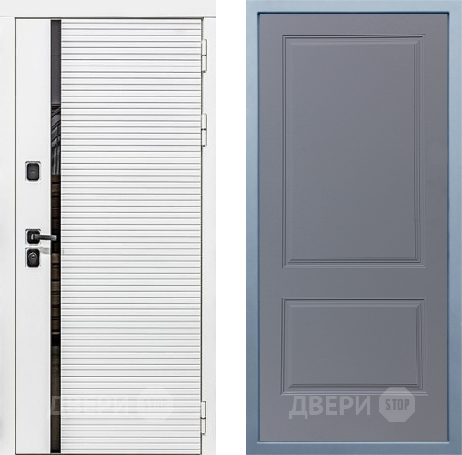 Входная металлическая Дверь Дива МХ-45 Белая STR Д-7 Силк Маус