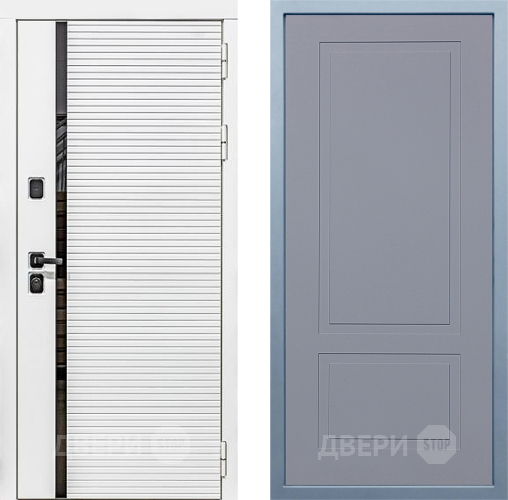 Входная металлическая Дверь Дива МХ-45 Белая STR Н-7 Силк Маус