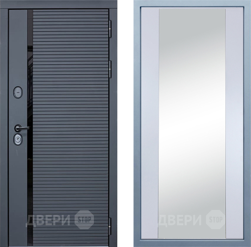 Входная металлическая Дверь Дива МХ-45 STR Д-15 Зеркало Белый