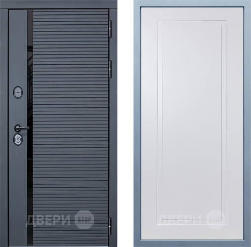 Входная металлическая Дверь Дива МХ-45 STR Н-10 Белый