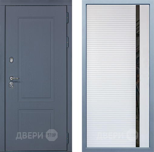 Входная металлическая Дверь Дива МХ-38 STR МХ-45 Белый матовый
