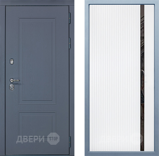 Входная металлическая Дверь Дива МХ-38 STR МХ-46 Белый матовый