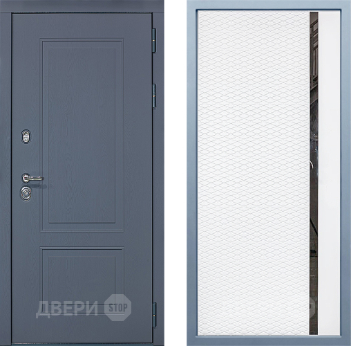 Входная металлическая Дверь Дива МХ-38 STR МХ-47 Белый матовый