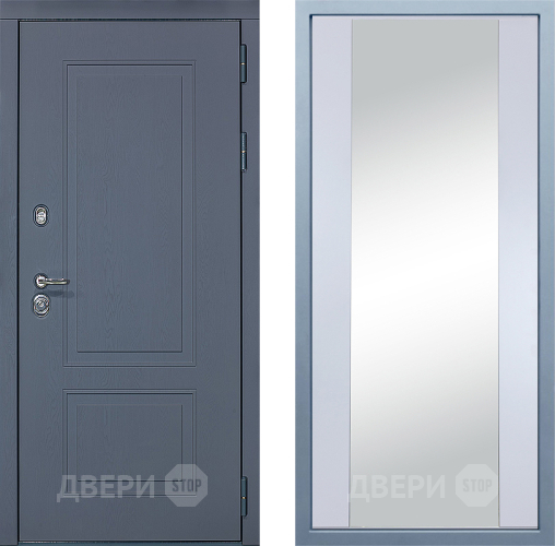 Входная металлическая Дверь Дива МХ-38 STR Д-15 Зеркало Белый