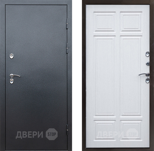 Входная металлическая Дверь Престиж TERMO с терморазрывом Снегирь Серебро Премиум Лиственница белая