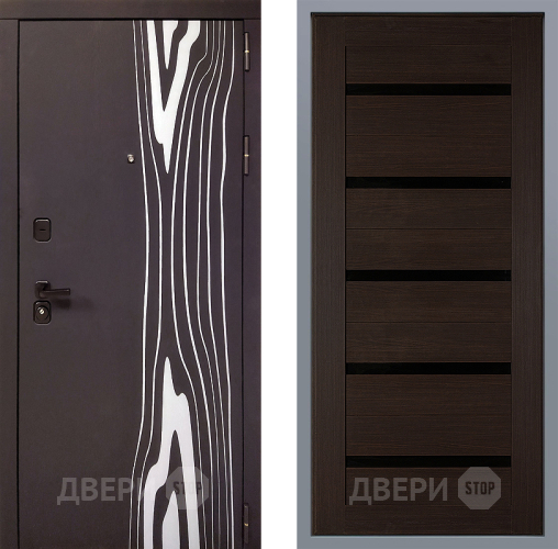 Дверь Заводские двери Леванте СБ-1 орех тисненый