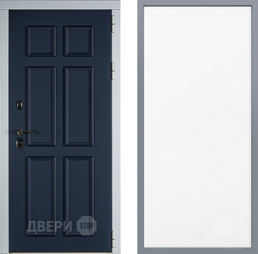 Дверь Заводские двери Стокгольм Тривия Белый софт