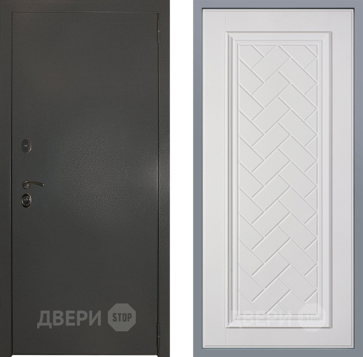 Дверь Заводские двери Эталон 3к антик серебро Упра Белый софт