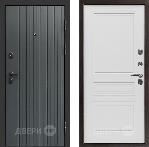 Входная металлическая Дверь Престиж Tvist Grey Классика Лиственница белая