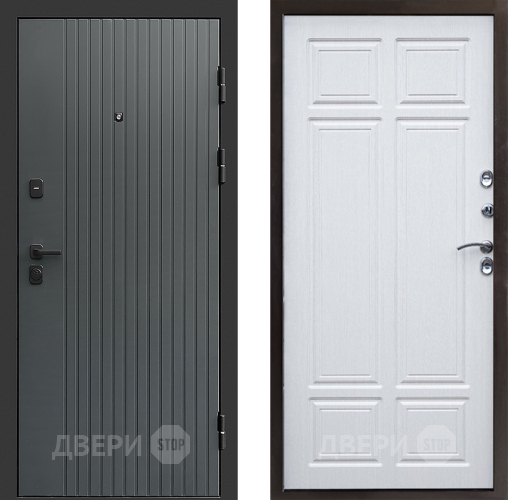 Входная металлическая Дверь Престиж Tvist Grey Премиум Лиственница белая