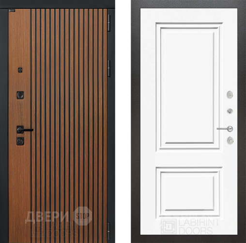 Дверь Лабиринт (LABIRINT) Шторм 26 Белый (RAL-9003)