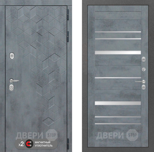 Входная металлическая Дверь Лабиринт (LABIRINT) Бетон 20 Бетон темный