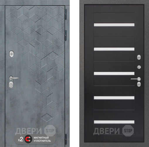 Входная металлическая Дверь Лабиринт (LABIRINT) Бетон 01 Венге