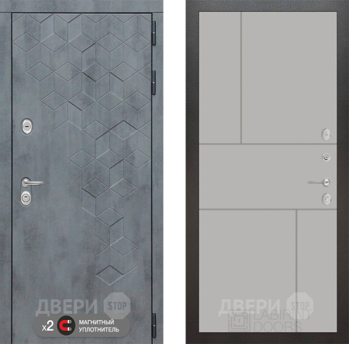 Входная металлическая Дверь Лабиринт (LABIRINT) Бетон 21 Грей софт