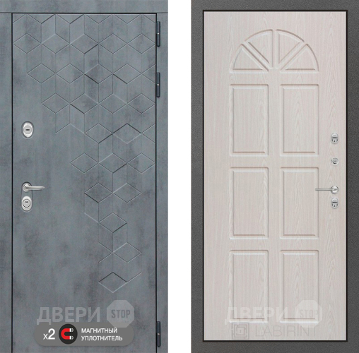 Входная металлическая Дверь Лабиринт (LABIRINT) Бетон 15 VINORIT Алмон 25