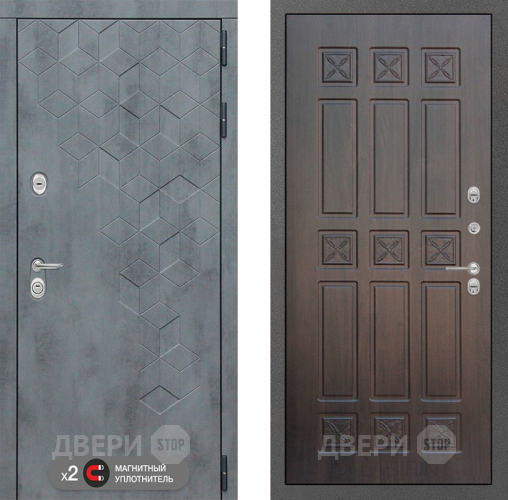 Входная металлическая Дверь Лабиринт (LABIRINT) Бетон 16 VINORIT Алмон 28