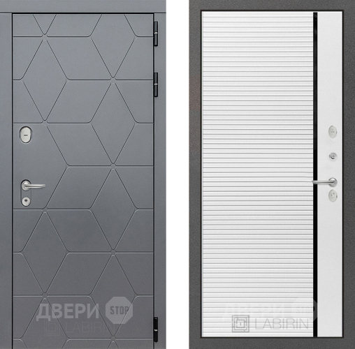 Входная металлическая Дверь Лабиринт (LABIRINT) Cosmo 22 Белый софт