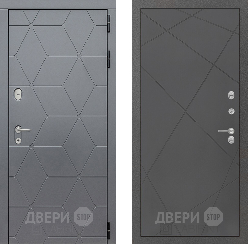 Входная металлическая Дверь Лабиринт (LABIRINT) Cosmo 24 Графит софт