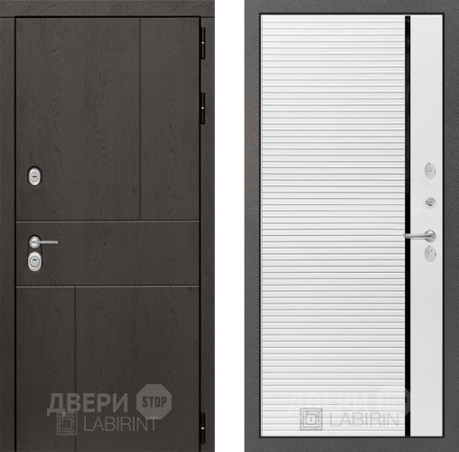 Входная металлическая Дверь Лабиринт (LABIRINT) Urban 22 Белый софт