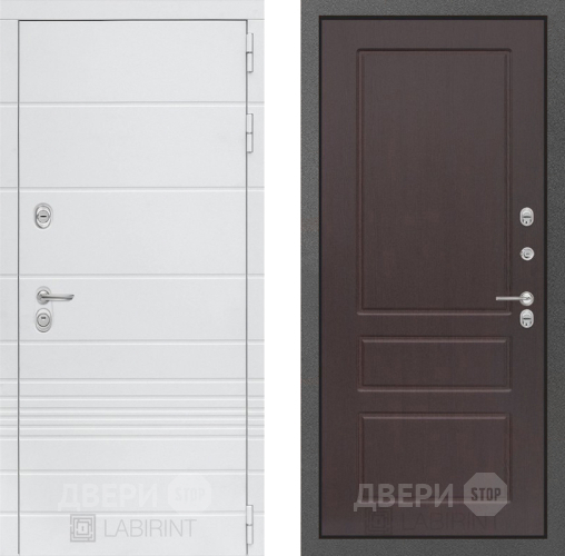 Входная металлическая Дверь Лабиринт (LABIRINT) Трендо 03 Орех премиум