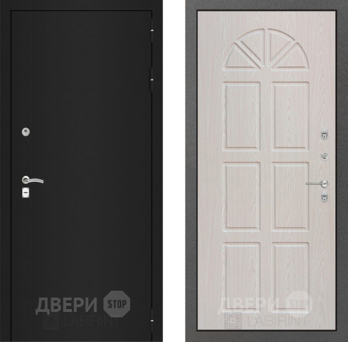 Дверь Лабиринт (LABIRINT) Classic шагрень черная 15 VINORIT Алмон 25