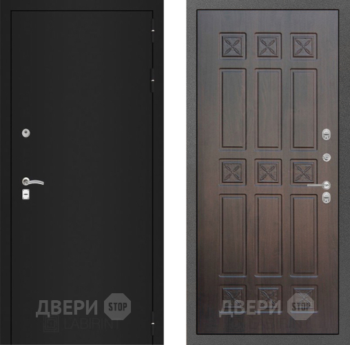Входная металлическая Дверь Лабиринт (LABIRINT) Classic шагрень черная 16 VINORIT Алмон 28