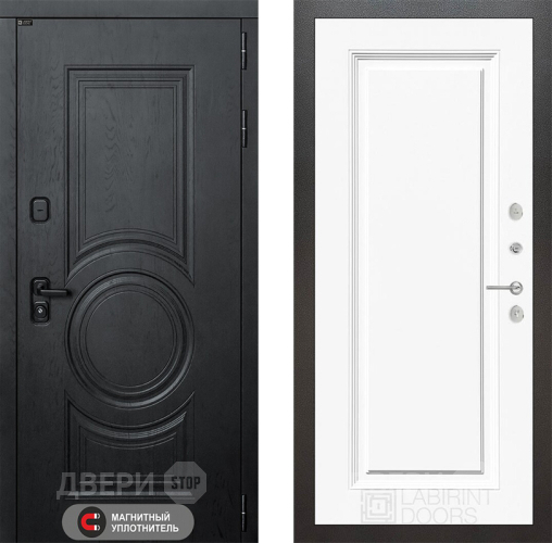 Дверь Лабиринт (LABIRINT) Гранд 27 Белый (RAL-9003)