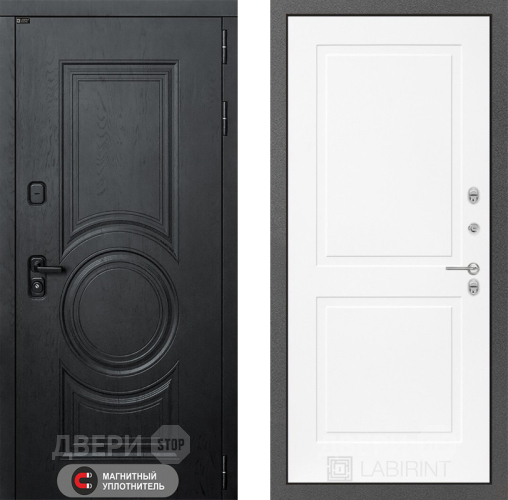 Входная металлическая Дверь Лабиринт (LABIRINT) Гранд 11 Белый софт