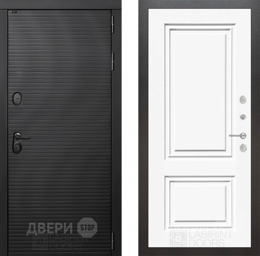 Входная металлическая Дверь Лабиринт (LABIRINT) Вулкано 26 Белый (RAL-9003)