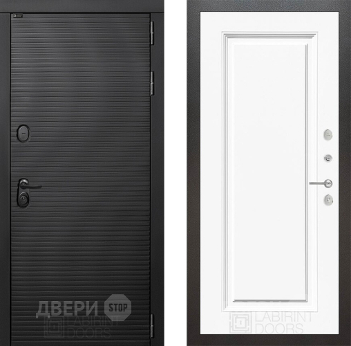 Входная металлическая Дверь Лабиринт (LABIRINT) Вулкано 27 Белый (RAL-9003)