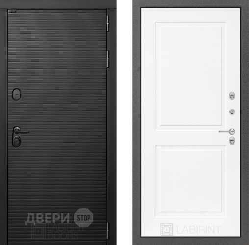 Входная металлическая Дверь Лабиринт (LABIRINT) Вулкано 11 Белый софт
