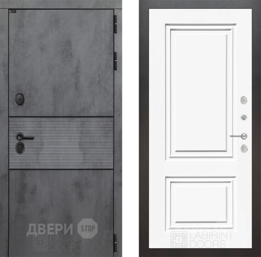 Входная металлическая Дверь Лабиринт (LABIRINT) Инфинити 26 Белый (RAL-9003)