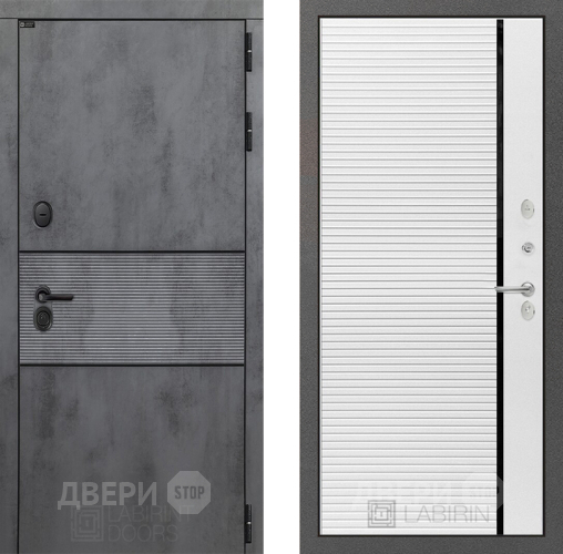 Входная металлическая Дверь Лабиринт (LABIRINT) Инфинити 22 Белый софт