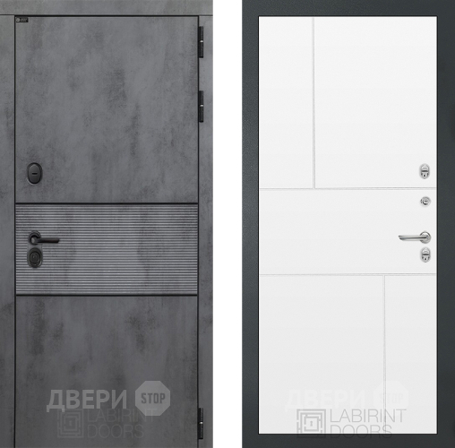 Входная металлическая Дверь Лабиринт (LABIRINT) Инфинити 21 Белый софт