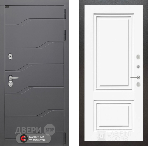 Дверь Лабиринт (LABIRINT) Ривер 26 Белый (RAL-9003)
