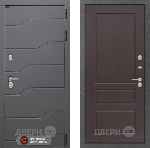 Входная металлическая Дверь Лабиринт (LABIRINT) Ривер 03 Орех премиум