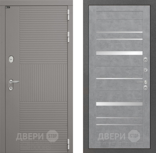 Входная металлическая Дверь Лабиринт (LABIRINT) Формо 20 Бетон светлый