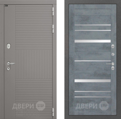 Входная металлическая Дверь Лабиринт (LABIRINT) Формо 20 Бетон темный