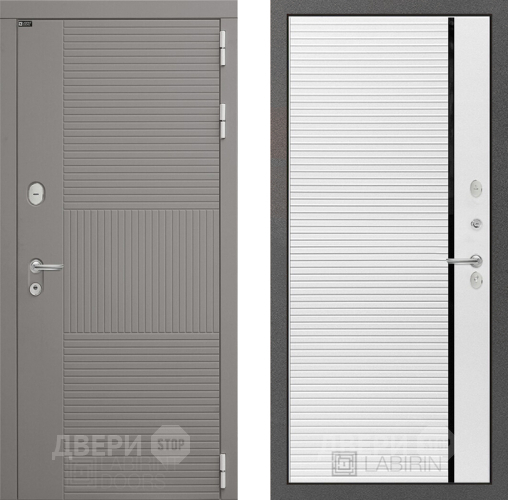 Входная металлическая Дверь Лабиринт (LABIRINT) Формо 22 Белый софт