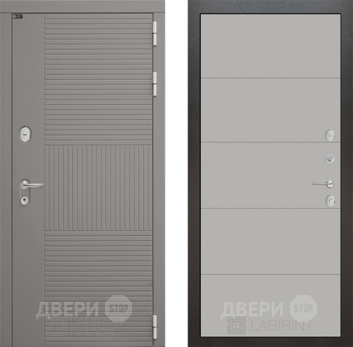 Входная металлическая Дверь Лабиринт (LABIRINT) Формо 13 Грей софт