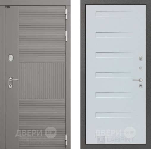 Входная металлическая Дверь Лабиринт (LABIRINT) Формо 14 Дуб кантри белый горизонтальный