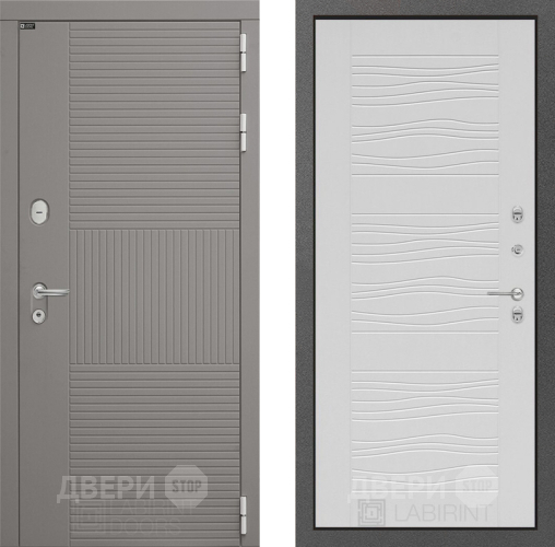Входная металлическая Дверь Лабиринт (LABIRINT) Формо 06 Белое дерево