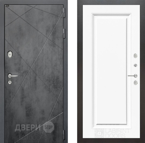 Дверь Лабиринт (LABIRINT) Лофт 27 Белый (RAL-9003)