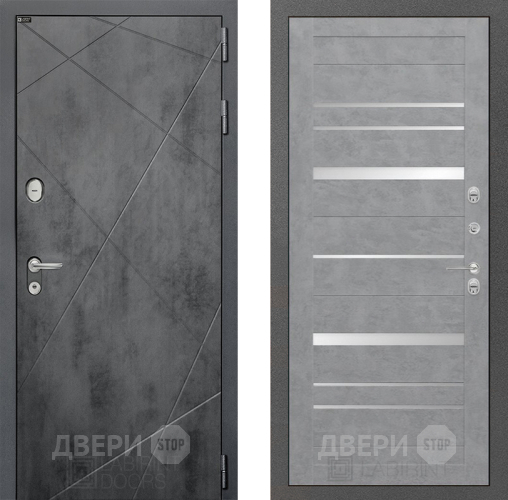 Входная металлическая Дверь Лабиринт (LABIRINT) Лофт 20 Бетон светлый